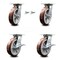 Service Caster 8 Inch Polyurethane Swivel Caster Swivel Locks 2 Brakes, 2PK SCC-35S820-PPUR-BSL-2-SLB-2 - alternate 1